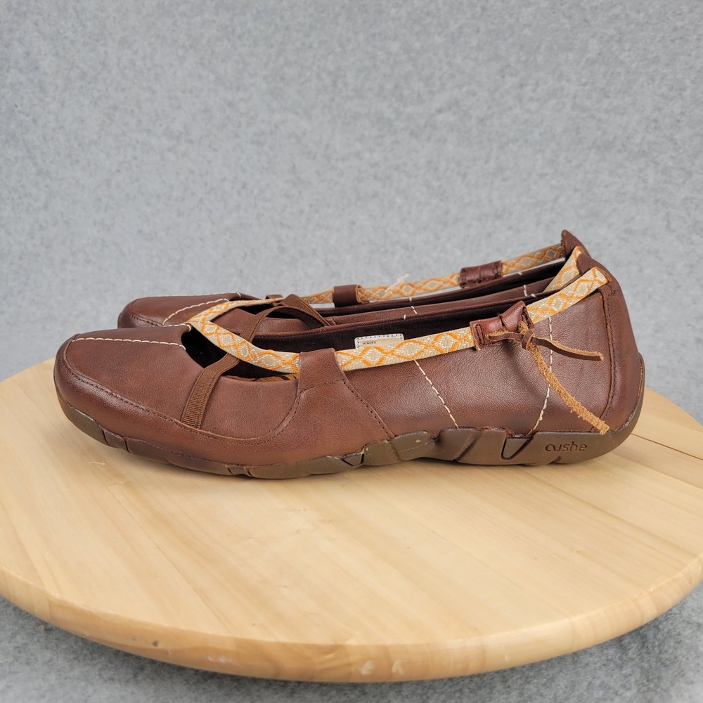 Cushe Kukui Leather Ballet Flats Womens 9 Brown Mary Jane UW00756 Boho Slip On - Picture 5 of 9